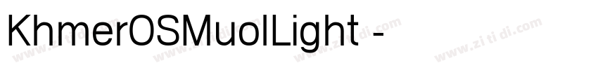 KhmerOSMuolLight 常规字体转换